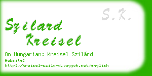szilard kreisel business card